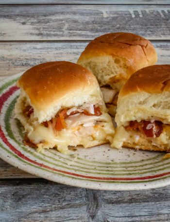 chicken sliders on a plate
