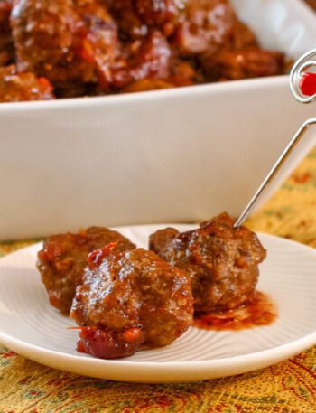 slow cooker cranberry meatballs appetizer