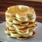 a stack of everyday pancakes with a pat of butter