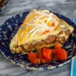 A slice of impossible taco pie