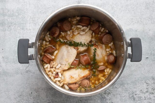 instant pot cassoulet prep