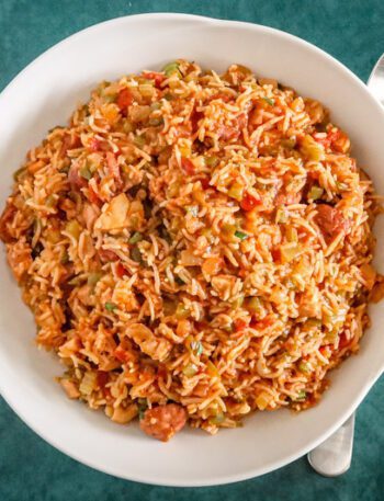 instant pot jambalaya with chicken and sausage