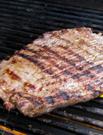 flank steak on the grill