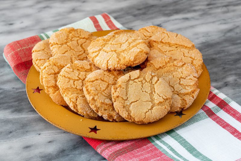 closeup of peanut butter cookies
