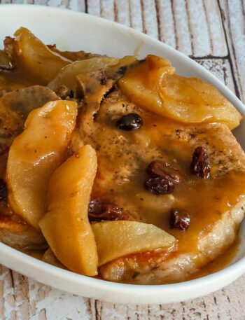 braised pork chops with apples