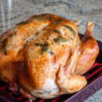 roast turkey with sage leaves under the skin