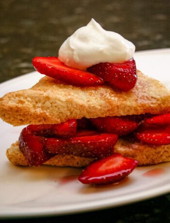 strawberry shortcakes on scones